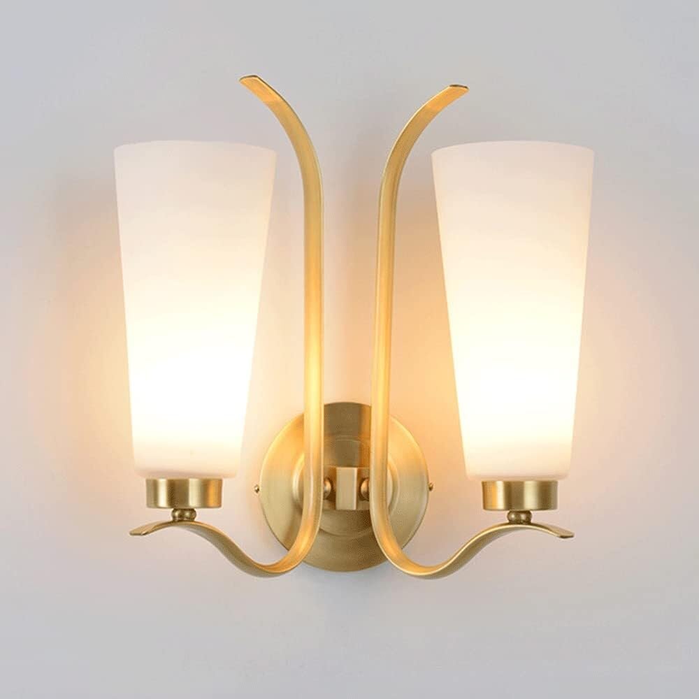 Applique murale laiton en verre cylindrique style moderne