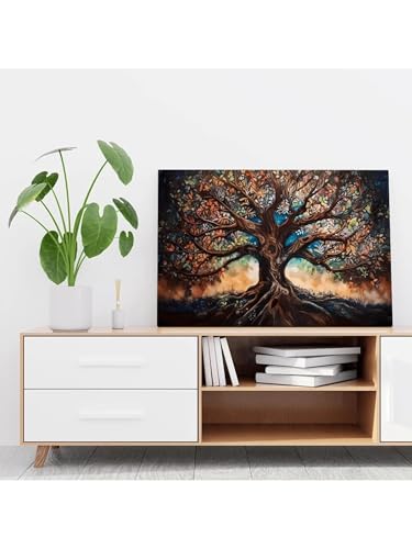 Toile arbre de vie 80 x 110 cm : la solution déco pour mur vide
