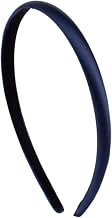 Righe e Pois - Thin Satin Hair Band - Width 1 cm - Made in Italy - Pack of 1 (Blue)