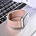 Ayadoo Braided Nylon Watch Bands, Quick Release Replacement Watch Straps, 20mm, Pink with Silver Buckle