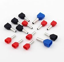 LEYDEN® TE1508, TE2508, TE4010, 300 Piece Twin EHI Ferrule End Connector Terminal For Industrial Panel Wiring & Other (1 Pack Of 100 Each Size, 1.5mm²/2.5mm²/4.0mm²)