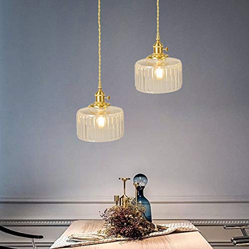 Plafonnier petit lustre en verre avec éclairage LED tête unique - 3