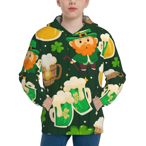 St Patrick's Day10 Kid Hoodies Boys Sweatshirts Girls Pullover with Pocket