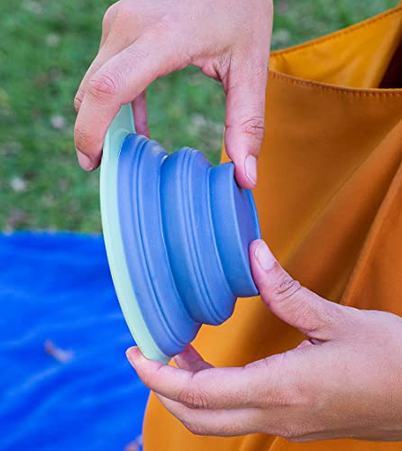 Comedouro e Bebedouro Portátil para Pets Azul - Oikos Animal