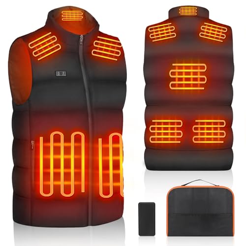 Heated Vest for Men and Women with Battery Pack, Lightweight Washable 8 Heating Zones 3 Heating Levels Heating Vest