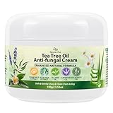 Tea Tree Oil Cream for Fungal-Prone Skin – Suitable for Athlete’s Foot, Jock Itch, Ringworm, Tinea Versicolor & Seborrheic Dermatitis, Hydrating Formula with Aloe Vera, Lavender & Chamomile, 100g