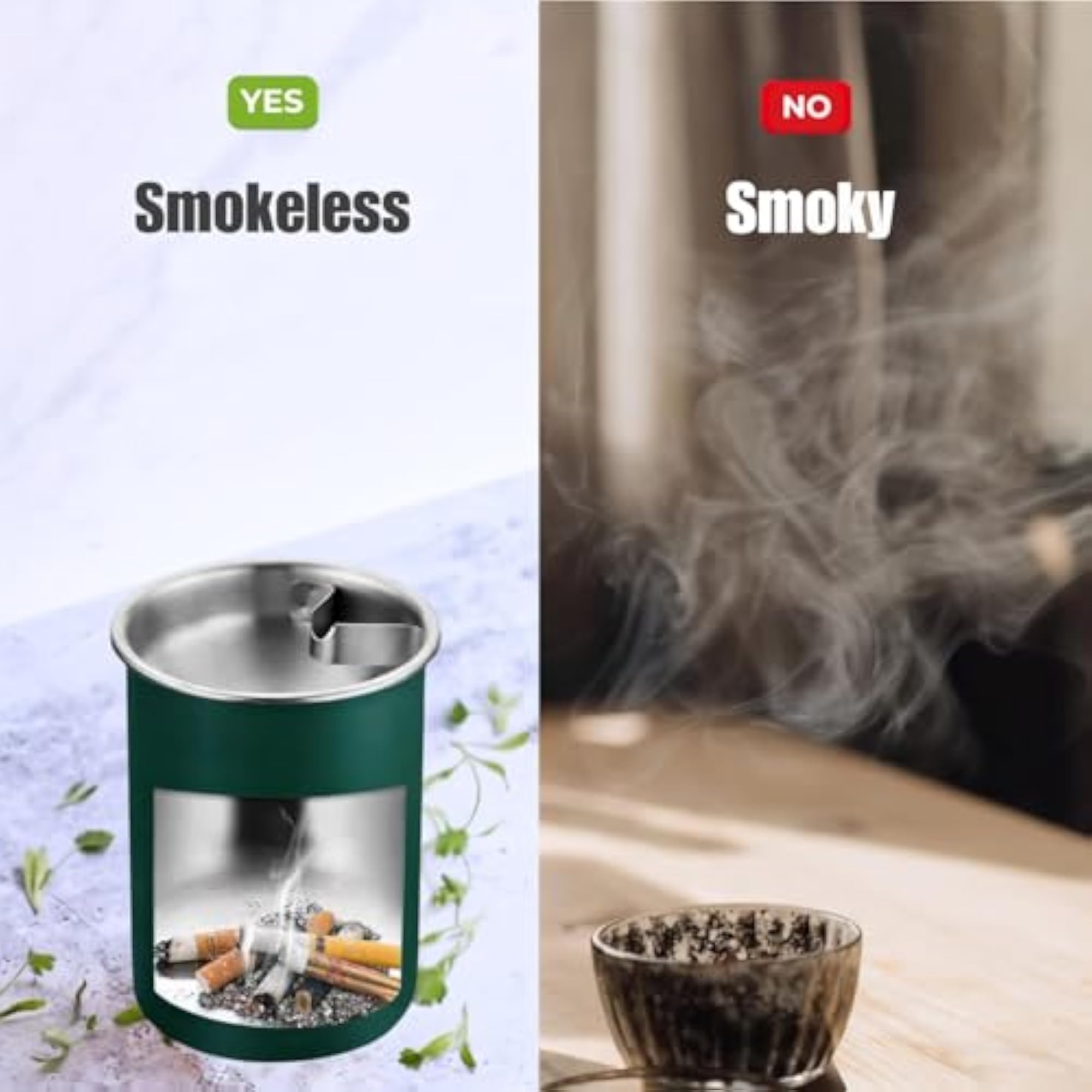 Car Ashtray with Lid, Smell Proof and Windproof