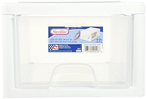 Sterilite Corp. 20518006 Sterilite Stackable Storage Drawer 12 7/8" D X 8 7/8" W X 6" H #TOP2