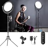 Ring Light with Stand Overhead Camera Mount, Desk Key Light for Video Recording, Video Lighting with Tripod Stand&Phone Holder for Streaming/Filming/Photography/Content Creation/Tiktok/YouTube