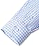 GIANZEN Mens Dress Shirts Wrinkle Free Plaid Gingham Check Shirt for Men Long Sleeve Button Down Men's up Business Casual Light Blue Size M
