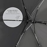 PERLETTI Parasol Kobiecy Lekki Kompaktowy Mały - Parasol Składany z Ochroną Przed Promieniowaniem UV - Parasolka Damska ze Czarną Powłoką Wewnątrz - Średnica 91 cm - Perletti Trend (Metaliczny Róż)