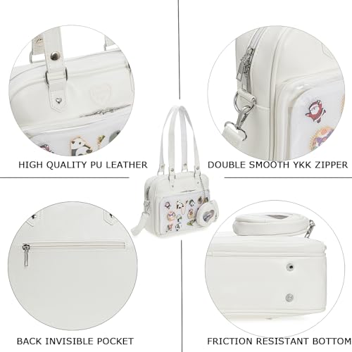 Ita Bag Crossbody Handbags Kawaii Shoulder Purse Square Backpack with Insert Anime Pins Display