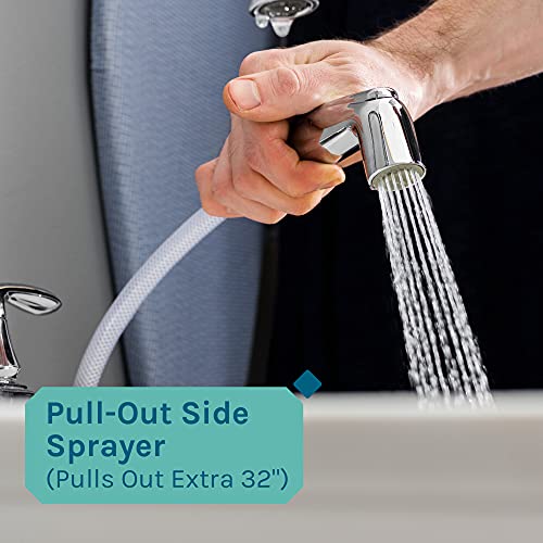 Utility Sink Laundry Tub With Gooseneck Faucet By Js Jackson Supplies, Heavy Duty Slop Sinks For Basement, Laundry Room, Garage Or Shop, Large Free Standing Wash Station (Chrome Faucet) #TOP4