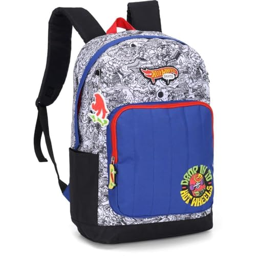Mochila Hot Wheels Skate G Branco 107962