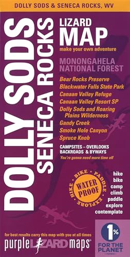 Dolly Sods & Seneca Rocks Map, Monongahela National Forest