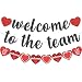 Welcome To The Team Banner - Gold Glitter New Employee Welcome Party Decor (Pre-Strung)