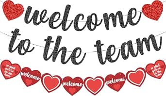 Welcome to The Team Banner, Black Glitter New Employee Member Welcome ...