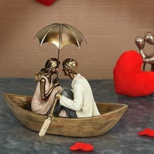 TIED RIBBONS Romantic Boat Couple Showpiece for Valentines Day Gift to Wife Husband Boyfriend Girlfriend – Couple…
