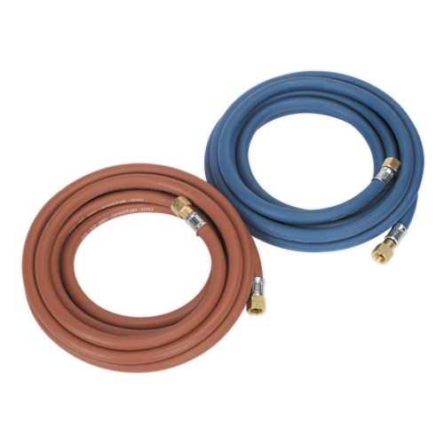 Image of Sealey Welding Hose Set Oxyacetylene EN ISO 3821 (EN 559) 5m