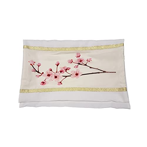 Personalized Silk Tallit, Cherry Blossom Bat Mitzvah Tallit, Women's Tallit Prayer Shawl 20 inches by 72 inches, Girls Tallit from Israel3