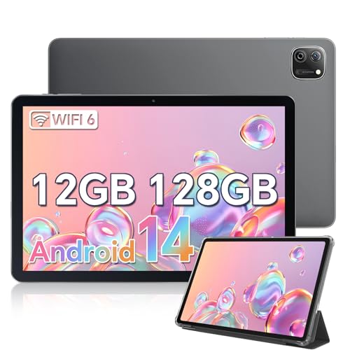 OSCAL Tablet Android 14 Pad 70 WiFi, Tablet 10 Pulgadas WiFi 6, 12GB RAM+ 128GB ROM/2TB TF, 5G WLAN 6丨Widevine L1丨GMS丨6580mAh丨13+8MP丨Bluetooth5.0丨1280 * 800丨Tablets con carcasa丨Tableta 2024