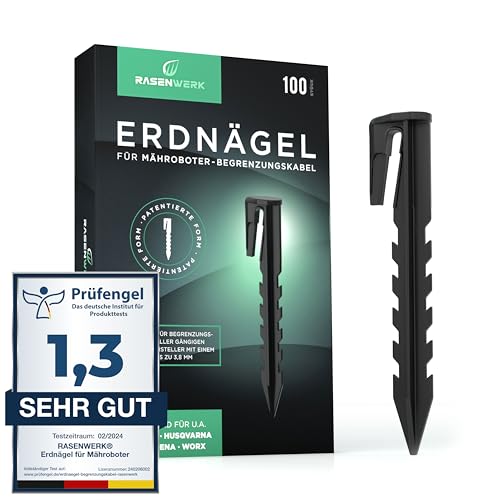 RASENWERK® - Erdnägel für Mähroboter Begrenzungskabel - 100 Stück -...