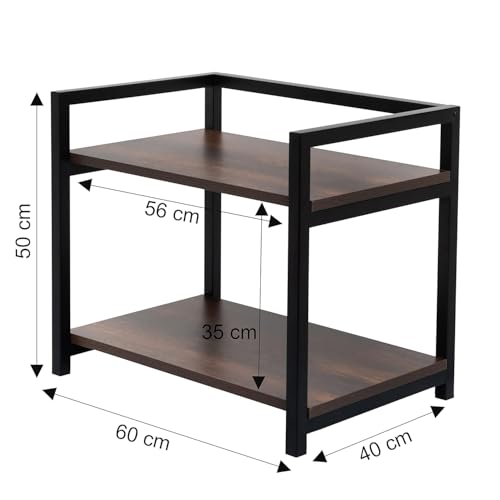 Image of ETIQUETTE ART Multi-Tier Heavy Duty Microwave Stand, metal Kitchen Shelf Countertop Organizer, Holds Up to 200 lbs, Space Saving Microwave Oven Rack for Kitchen Storage, Fits Most Microwaves (2 Tier)