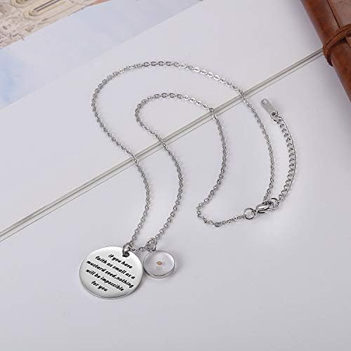 Collana con ciondolo a forma di seme di senape da 25 mm