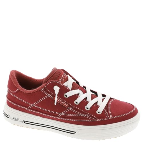 Basket Skechers Arch Fit Arcade femme rouge avec soutien voute plantaire