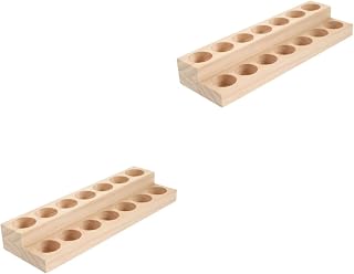 FRCOLOR Essential Oil Shelf 2pcs Essential Oil Display Stand Wooden Organizer Box Perfume Display Stand Container Essential Essential Oil Organizer
