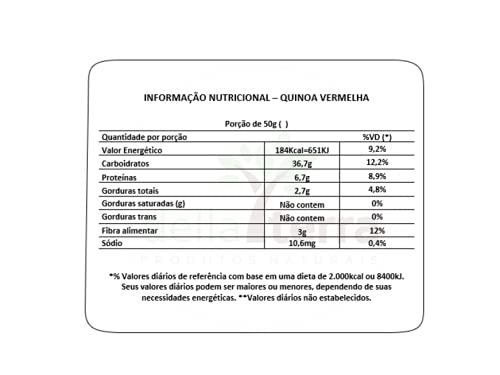 Quinoa Quinua Peruana em Grãos Vermelha 1Kg Della Terra
