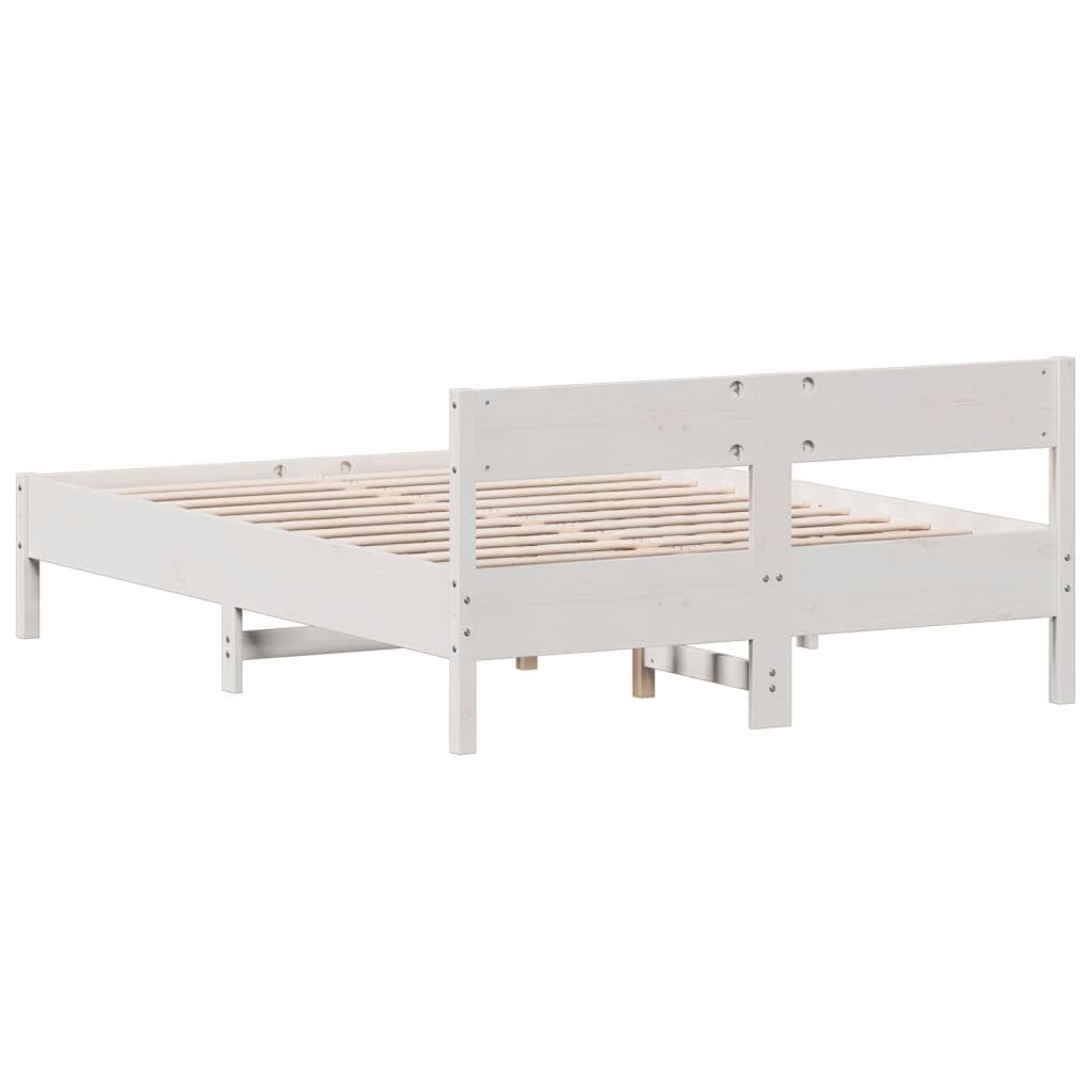 vidaXL Letto Senza Materasso Bianco 120x190 cm Legno Massello di Pino