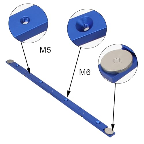KETIPED Aluminium Alloy 450mm Miter Bar Clamping Tool Slider Table Saw Gauge Rod T-Slot Track Bar Rail for Router Tables and Woodworking,450mm(17.7in)-Blue by KETIPED - Used condition - Image 5