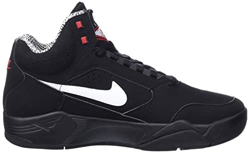 Nike Nike Men's Air Flight Lite MidSneaker, Black White Varsity Red, 10 UK