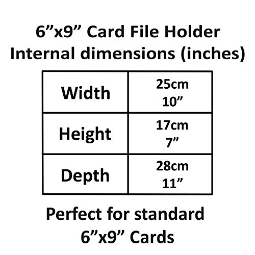 Acrimet 6 x 9 Card File Holder Organizer Box Metal Base Heavy Duty (AZ Index Cards and Divider Included) (White Color with Crystal Plastic Lid Cover) by Acrimet - Image 9