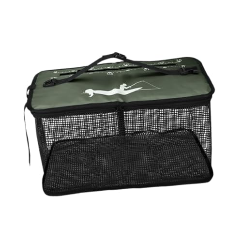 Esquirla Rede de pesca Cesta de peixe Resistente Conveniente Portátil Respirável Balde de peixe Dobr