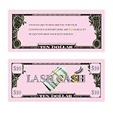 Mocomfor Lash Gift Certificates, Lash Cash Coupon Voucher Lash Tech Supplies Dollar Bill Client Loyalty Reward Cards Beauty Bucks for Eyelash Extension Business, pink