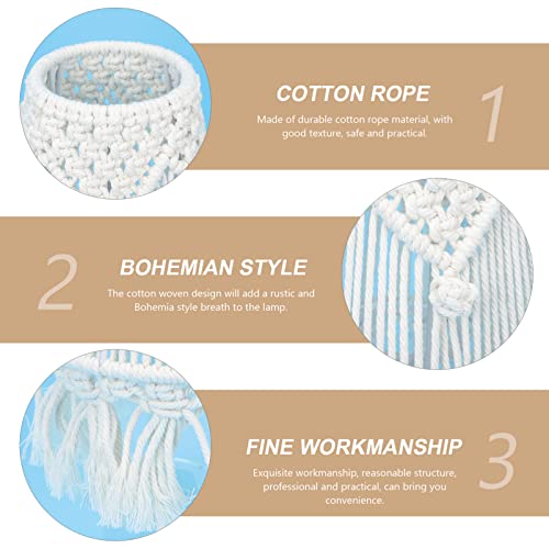 Upkoch Home Decor Home Decor Chandelier Light Covers Macrame Lamp Shade Light Cover For Living Room, Bedroom And Bathroom, 23X15X10Cm Modern Lamp Shade Lamp Shades Lamp Shades #TOP2