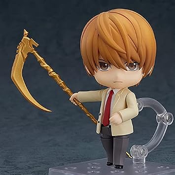 Death Note Figures, Light Yagami Anime Figure Statues Movable Replaceable Head Pvc L Action Figurine Birthday Gifts for Fans