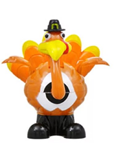 Thanksgiving Pilgrim Solar Dancing Pilgrim Boy with Turkey & Pilgrim Girl with Pumpkin and Turkey (Turkey)