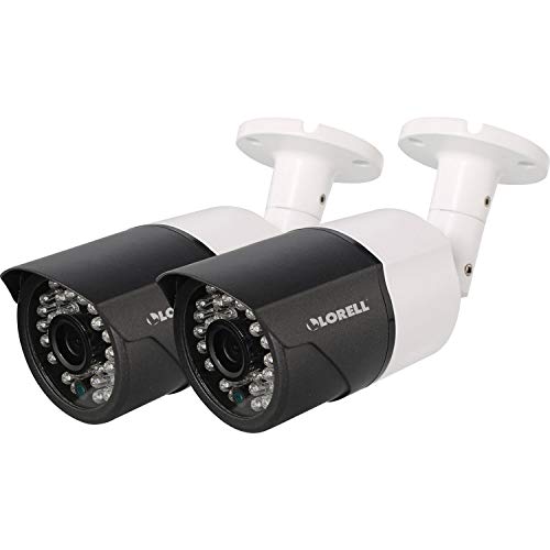 Lorell 00222 5 Megapixel Bullet Security Surveillance Camera, Black, 2 Piece