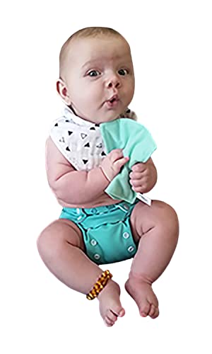 Image of Original Baby Paper - Crinkle Teether and Sensory Toy for Babies and Infants | Turquoise Zig Zag | Non-Toxic, Washable | Great for Baby Showers