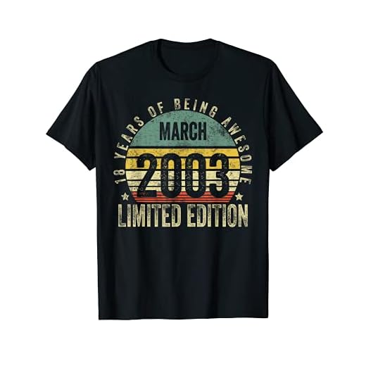 18 años de edad regalos marzo 2003 edición limitada 18th Birthday Camiseta