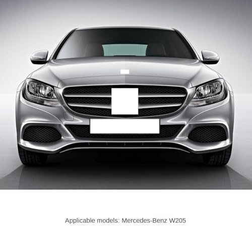 Marco de lámpara antiniebla aplicable para 14-19 Fit For Be-nzz Fit For M-erc-edess C-Class W205 rejilla inferior de parachoques frontal de lámpara antiniebla en panal con orificios luz (Brightblackstripe) miniatura 3