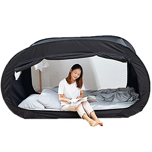 YFGEYS Zelt Smart Für 1-2 Personen,Herausnehmbare Hauszelt Hauszelt Wasserdicht, Ventilat Gruppenzelt, Campingzelt, Familienzelt,Schwarz,190 * 90 * 100cm