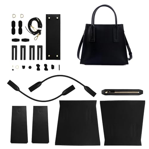 Image of POPSEWING Leather DIY Bag Making Kit, DIY Crossbody Shoulder Bag Complete Supplies & Tool Perfect Handmade Gift for Her(Dark)