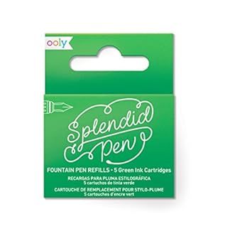 Ooly Splendid Fountain Pen Ink Refills, Set of 5 - Green