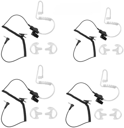 Confezione Da 2 Auricolari HQRP Con Microfono PTT Per Radio Motorola GTI GTX DTR550/650/410