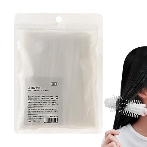 メッシュコームクリーニングツール - ヘアリムーバーコームネット、ポータブルコームクリーナーストリップ、使い捨てヘアキャッチャーネット|コームクリーニングプロテクターとヘアダストリムーバー、サロン用の軽量のコームカバー、ホーム使用