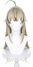 Long Light Brown Cosplay Wigs with Ponytail Halloween Costume Party Wig for Adult